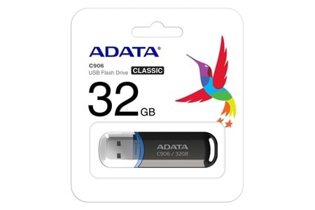 Adata C906-32GB 32GB USB2.0 Classic Black Flash Bellek