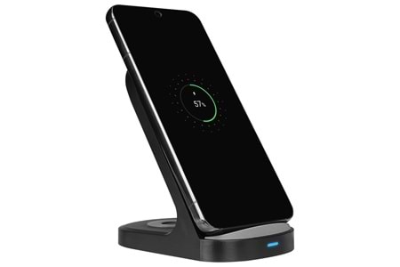 S-link SL-CW05 Mobil Telefon Uyumlu 15W LED Logo PRM Siyah Kablosuz Şarj Cihazı