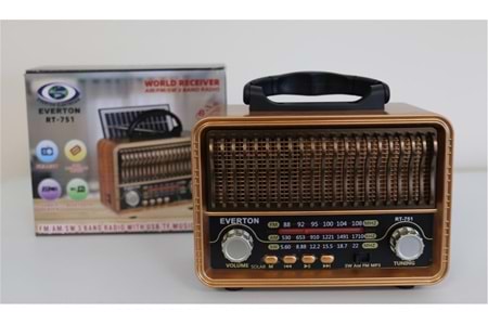 Everton Rt-751 -Fm-Am-Sw-Usb-Tf Card-Aux Nostaljik Radyo