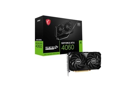 Msi GeForce RTX4060 VENTUS 2X BLACK 8GB OC GDDR6 DLSS 3 128 Bit Ekran Kartı