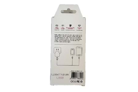 Elba Elb27-IOS 1Mt iPhone Lightning 3A Hızlı Şarj Hasırlı Şarj Kablosu Beyaz