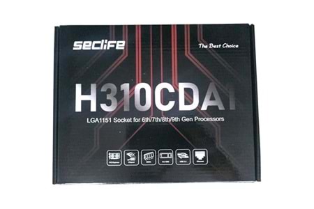 Seclife H310CDA1 (B250 Chipset) 6-7-8-9th M.2 DDR4 S+V+L 1151P Anakart (6.7.8.9.Nesil)