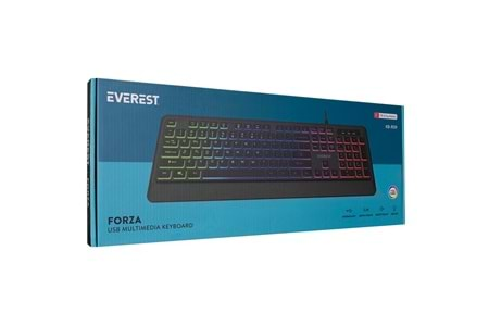 Everest KB-R59 FORZA Siyah Usb Rainbow Backlight klavye