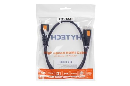 Hytech HY-HDM07 HDMI TO HDMI 0,7m Altın Uçlu 24K 1.4 Ver. 3D Kablosu