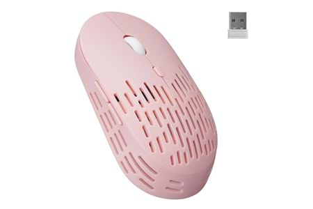 Altec Lansing ALBM7422 Pembe 2.4GHz Şarj Edilebilir Tek Renkli 1600DPI Optik Kablosuz Mouse