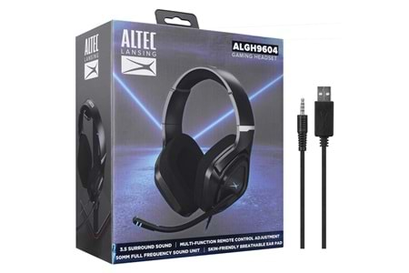 Altec Lansing ALGH9604 Siyah PS4-XBOX-Mobil Uyumlu USB+3.5mm Rainbow Gaming Mikrofonlu Kulaklık