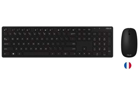 Asus W5000 Fransızca Kablsouz Klavye-Mouse Set Siyah (W5000-France-Syh)