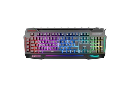 Rampage KB-R63 STAGE Siyah 4 Makro Fonksiyon Sese Duyarlı Işıklı RGB Q USB Oyuncu Klavyesi