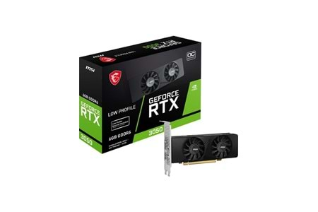 Msi GeForce RTX3050 LP 6G OC 6GB GDDR6 96B DX12 PCIE 4.0 X8 (1XDP 2XHDMI) Gaming Ekran Kartı