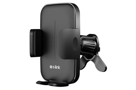 S-link SL-AT89 Universal Ayarlanabilir Siyah Klima Izgara Üzeri Araç Telefon Tutucu
