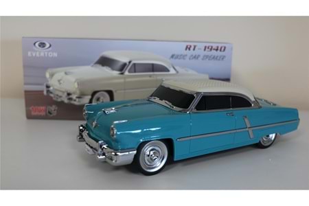 EVERTON RT-1940 Mavi Bluetooth Fm-Usb-Tf-Aux Şarjlı Nostaljik Radyo
