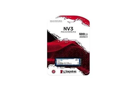 Kingston 500GB NV3 PCIe 4.0 NVMe M.2 2280 SSD Disk SNV3S-500G SSD Disk