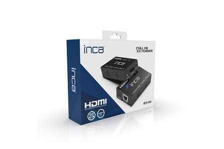 Inca IEX-60 CAT5E-CAT6 60mt FULL HD 1080P 3D HDMI Extender (bant Hızı 1.65Gbps)