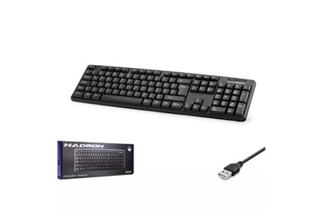 HADRON HDX2601 KABLOLU STANDART KLAVYE F SİYAH