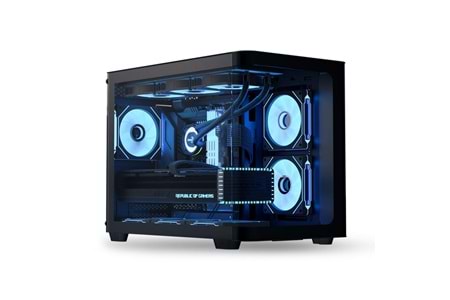 Aerocool AE P300C BK 3x12cm Mirror A-RGB Fanlı, Panoramik Tempered Panel, mATX