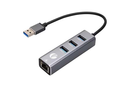 Vcom DH312B Usb 3.0 To USB3.0-3+RJ45 Çoklayıcı