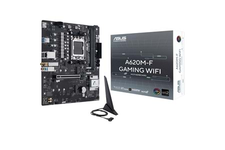 Asus Prime A620M-F GAMING WIFI 8000MHz DDR5 Soket AM5 M.2 HDMI mATX Anakart