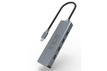 Inca ITPT-4TX 4 Port Type-C 3.1 Veri ile3.1 10 Gbps Type-C Çoklayıcı Kablo uzunluğu 15cm
