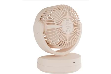Everest EFN-509 Krem- Kahve 7 İnç 3 Kademeli 2100 RPM Hız Duvar Tıpı Ve Masaüstü Usb Fan