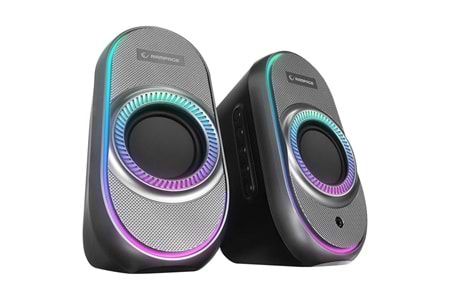 Rampage RMS-X3 2.0 6W Bluetooth Özellikli Siyah Multimedia RGB Işıklı Gaming USB Speaker