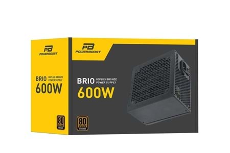 PowerBoost BST-ATX600E 600W APFC 12cm Fanlı ATX PSU (Retail Box) Güç Kaynağı