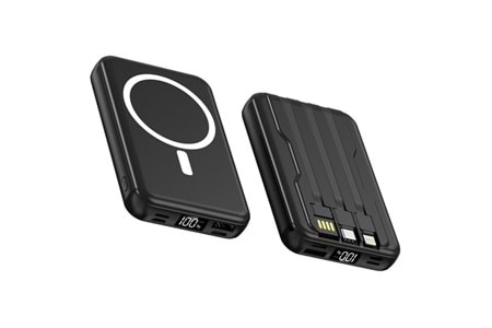 SnapMax SNP-3005 10.000 mah Kablosuz Hızlı Şarj Magsafe Powerbank LED Ekranlı Çoklu Girişli