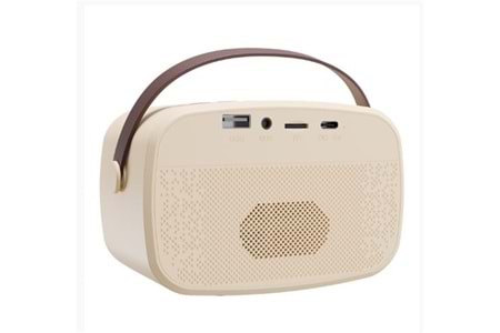 Mikado MD-57BT Endless 5W Bej TF + USB + AUX + BT Destekli 2 Wireless Karaoke Mikrofon 1200mAh