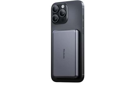 MCDODO MC-4641 20W 5000mAh Metal Ultra İnce Manyetik Kablosuz Power Bank Siyah