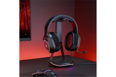Rampage RM-K90 VECTOR Siyah RGB Led Type-C Gaming Mikrofonlu Oyuncu Kulaklığı