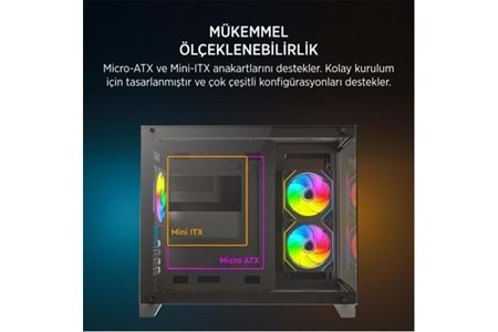 James Donkey Stark S700 750W Siyah Gaming Kasa