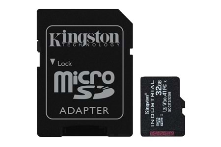 Kingston SDCIT2-32GB 32GB microSDHC Industrial C10 A1 pSLC Card + SD Adapter Hafıza Kartı