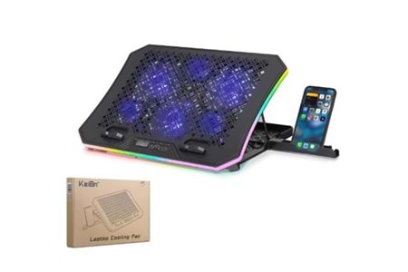 Hadron Dcxaa8 Notebook Soğutucu 6-Fan + Telefon Standı 14-18 RGB Siyah
