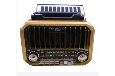 Everton RT-685 Şarjlı,Solarlı Nostaljik Radyo ( Bluetooth-USB-SD-FM)