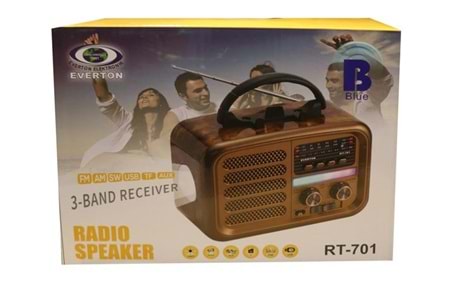 Everton RT-701 Fenerli ,Şarjlı Nostaljik Radyo ( Bluetooth-USB-SD-FM )