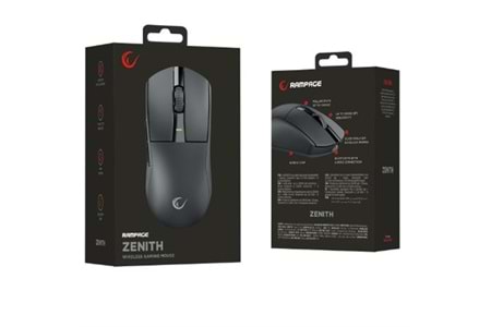 Rampage ZENITH BT+Wired+2.4G Siyah Kablosuz PAW3395 52833 MCU Gaming Oyuncu Mouse