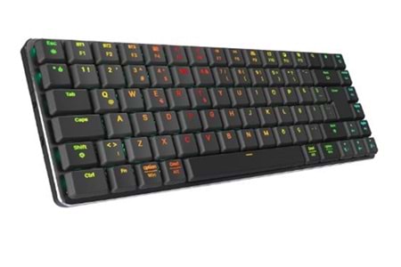 Rampage W-GRANITE Siyah-Gri Low Profile BLUE SWITCH Mekanik Gaming Oyuncu Klavye Q RGB 2,4 ghz+ BT