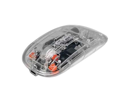 Dexim MW-002RT 2.4Ghz & Bluetooth Kablosuz Şarj Edilebilir Şeffaf Sessiz Mouse-DMA025