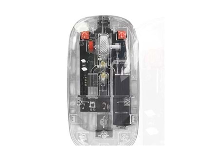 Dexim MW-002RT 2.4Ghz & Bluetooth Kablosuz Şarj Edilebilir Şeffaf Sessiz Mouse-DMA025