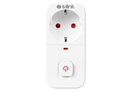 S-link SL-010 16A-250V 750 Joule Anahtarlı Isıya Duyarlı Devre ve Akım Korumalı Tekli Priz