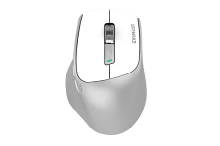Everest SM-BT24 Usb Metalik Beyaz 2in1 Bluetooth ve 2.4GHz Kablosuz Mouse