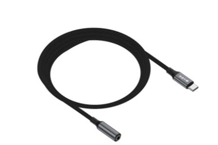 S-link Armor FC-01 15cm Type-C to F AUX Örgülü Metal Başlıklı Siyah Ses Kablosu