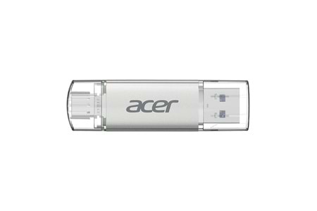 Acer 128GB USB 3.2 UT300-128GB USB-A+USB-C Çift Taraflı Metal Flash Bellek