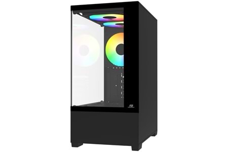 PowerBoost PB-M5001B 500w 3-12cm Rainbow Fanlı USB 3.0 Seaview M-ATX Gaming Siyah Kasa