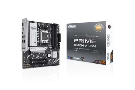 Asus Prime B840M-A-CSM Amd B840 Am5 Ddr5 7600 2Xdp Hdmı 3X M2 Usb3.2 Rgb Matx Anakart