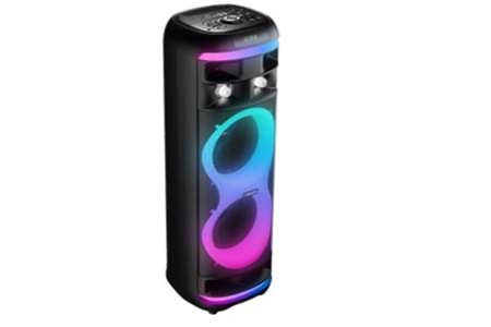 Mikado MD-64BT 60W 1 Adet Kablosuz Mikrofonlu USB+TF+TWS+AUX+BT Destekli Siyah Ses Sistemi