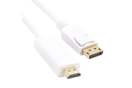 Vcom CG605L-3.0 Beyaz 3.0MT Display Port Erkek To Hdmi Erkek Kablo