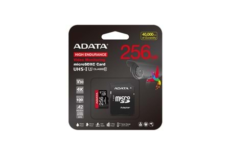 Adata 256 GB High Endurance microSDXC 4K U3 V30 A2 Hafıza Kartı