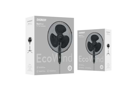 Everest FAN10 EcoWind Siyah Metal 3 Bıçaklı Vantilatör- Pervanesi 16 Maks 45W 3 Kademe 1100RPM