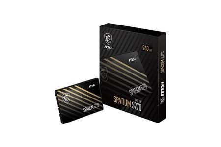 Msi 960GB Spatium S270 SATA 3.0 (500MB Okuma - 450MB Yazma) Ssd Disk