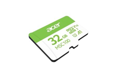 Acer MSC100 32GB microSD U1 V10 A1 Aksiyon Kamera & Güvenlik Kamerası Uyumlu